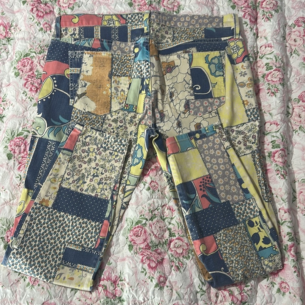 Current/Elliott Multicolor Patchwork Ankle Jeans - image 4